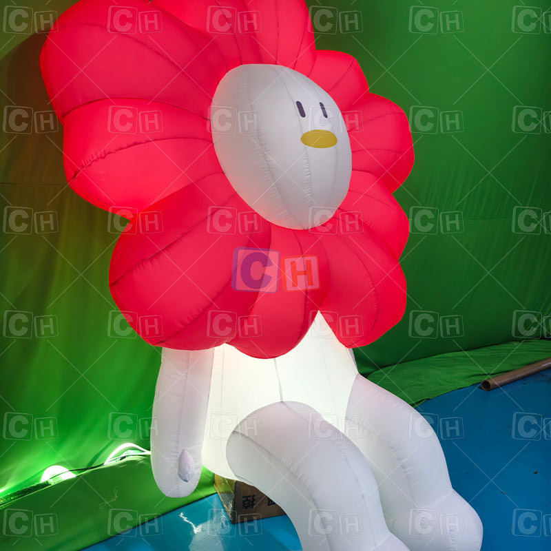 Custom decoration inflatable flower mascot for event