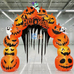 Custom Halloween holiday decoration inflatable Pumpkin arch entrance for event