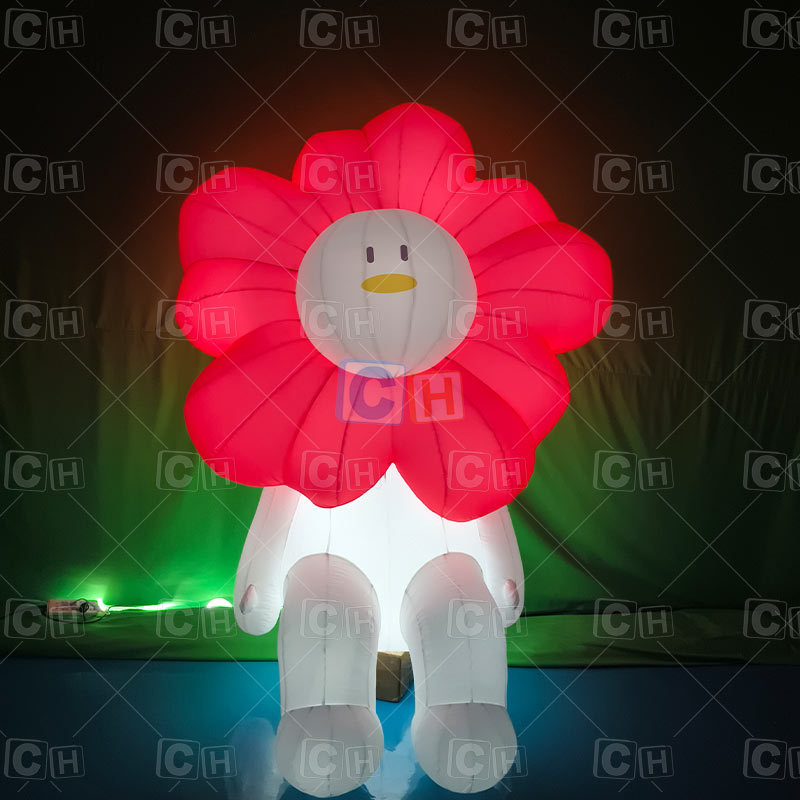 Custom decoration inflatable flower mascot for event