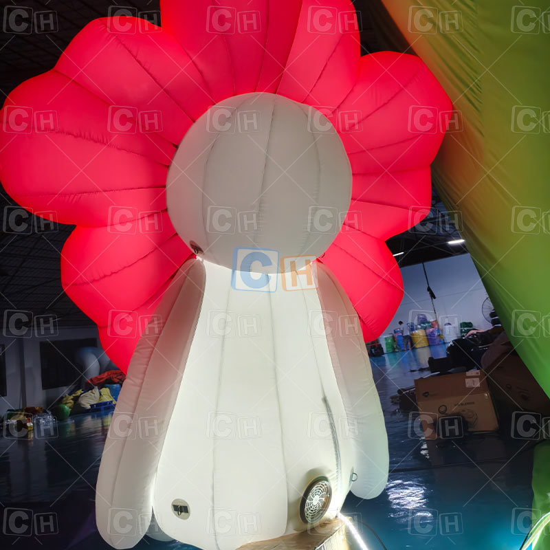 Custom decoration inflatable flower mascot for event