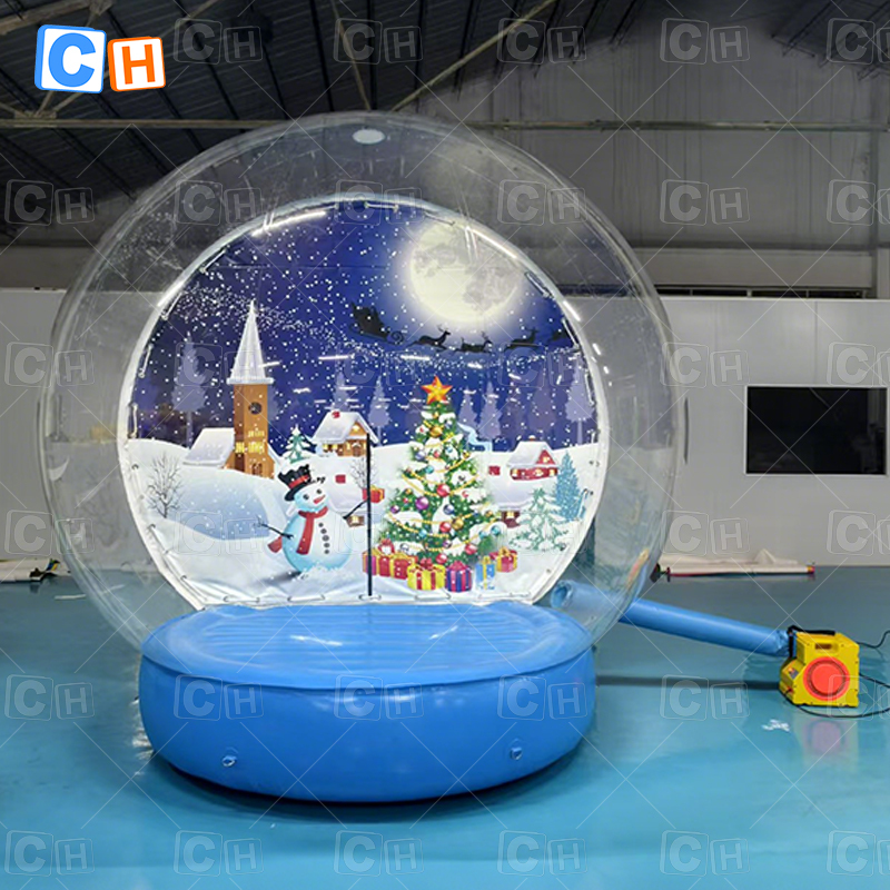 Inflatable Large Inflatable Blue Snow Globe Christmas Tent