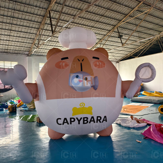 Giant Inflatable Chef Capybara Mascot decoration