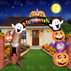 Brown Inflatable Ghost Pumpkin Arch