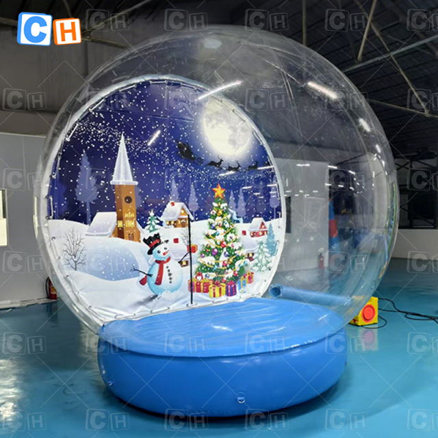 Inflatable Large Inflatable Blue Snow Globe Christmas Tent