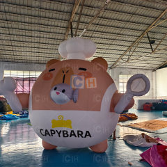 Giant Inflatable Chef Capybara Mascot decoration