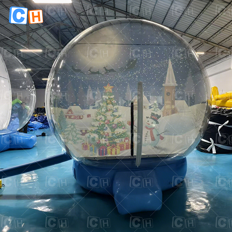 Inflatable Large Inflatable Blue Snow Globe Christmas Tent