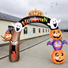 Brown Inflatable Ghost Pumpkin Arch