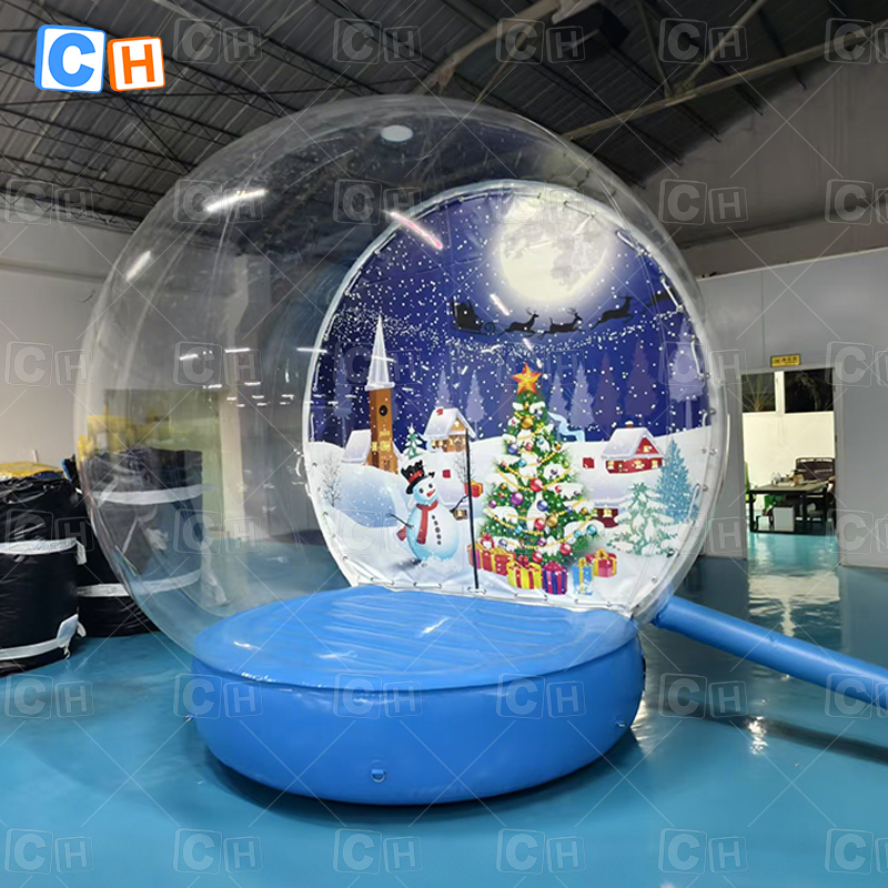 Inflatable Large Inflatable Blue Snow Globe Christmas Tent