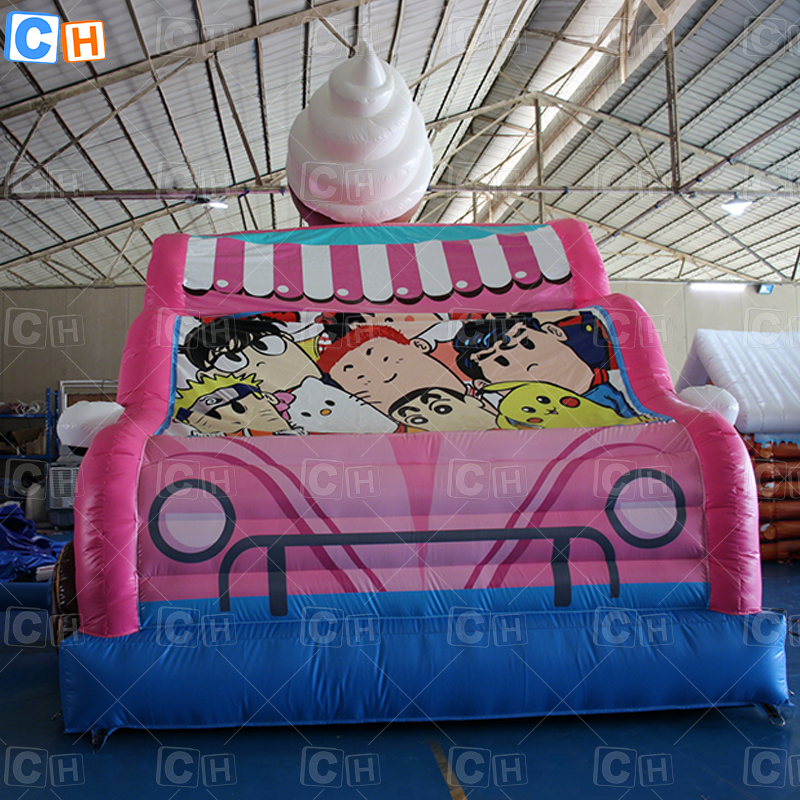 Carnival Inflatable Pink ice cream Food Truck