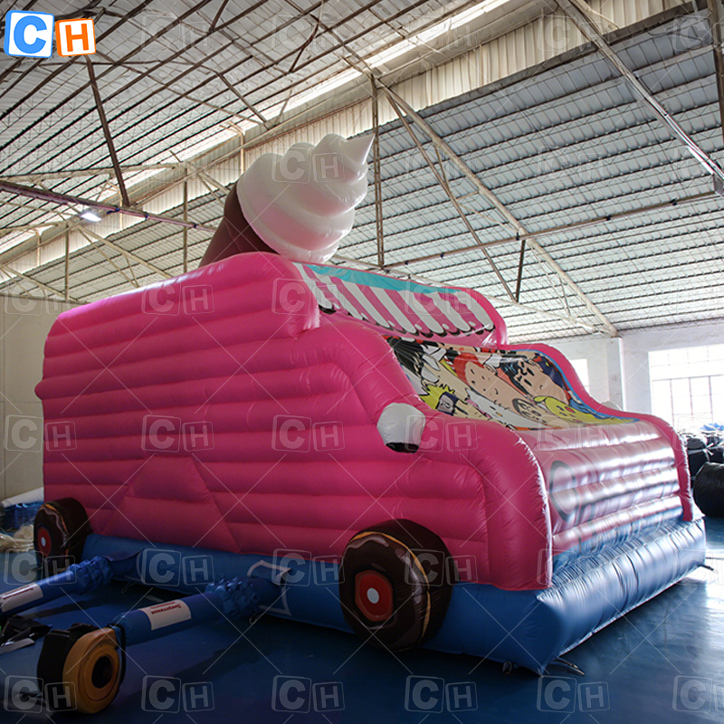Carnival Inflatable Pink ice cream Food Truck