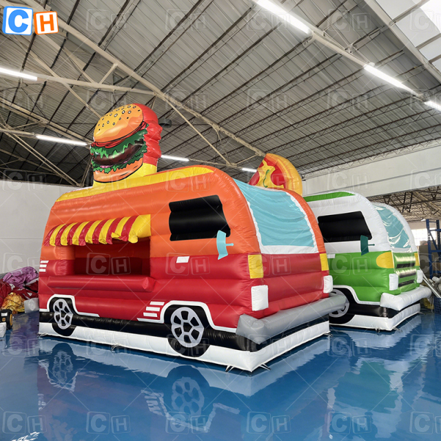 Carnival Hamburger Inflatable Food Truck Shop Booth