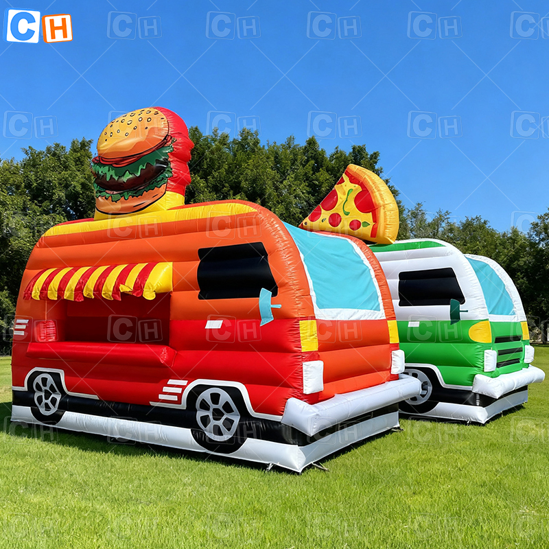 Carnival Hamburger Inflatable Food Truck Shop Booth