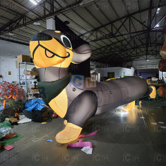 Customized Lighted Inflatable Dog Decoration for Store