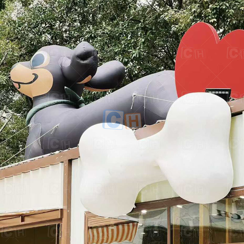 Customized Lighted Inflatable Dog Decoration for Store