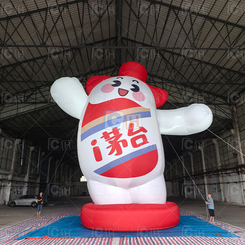 Customized Outdoor Inflatable Wine Bottle Mascot for Event