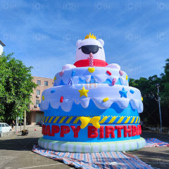 8M Giant Inflatable Birthday Cake for Anniversary Decoration