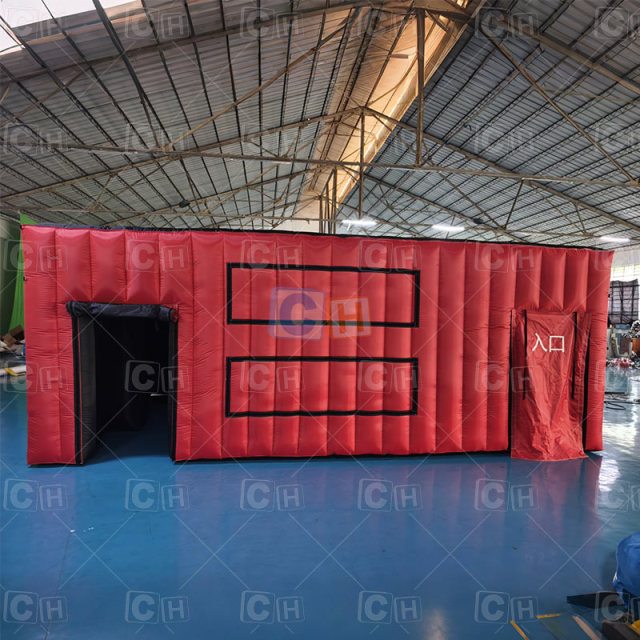 Giant inflatable cube tent for fire events