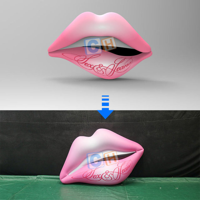 Custom Logo Inflatable Lips Balloon Decoration