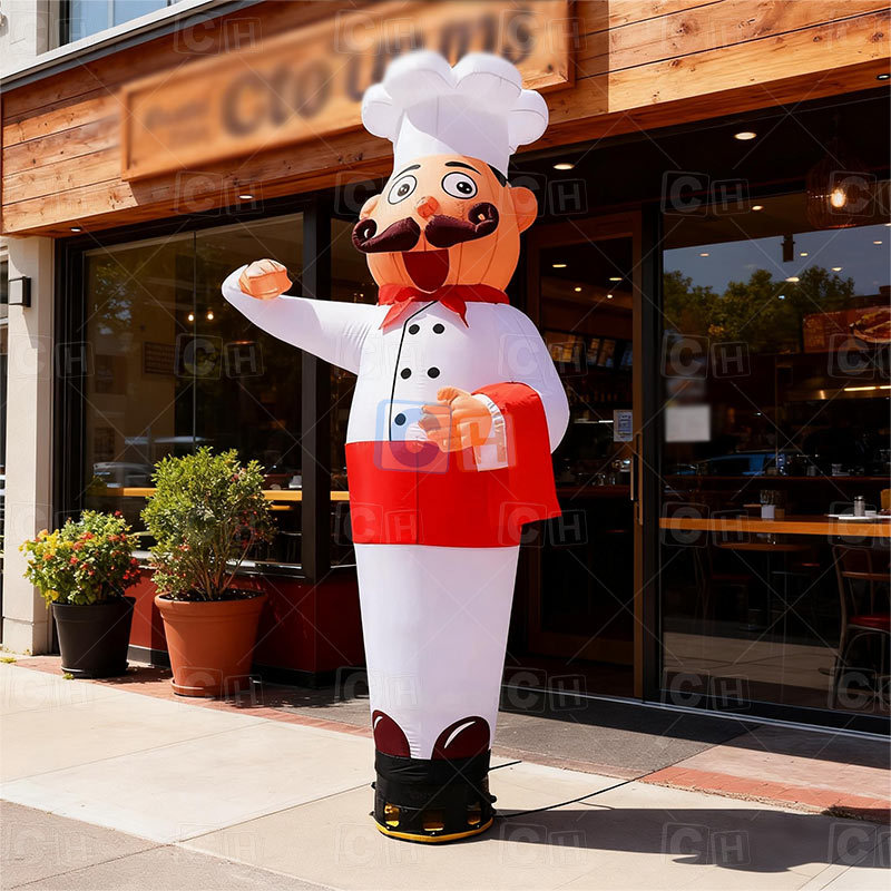 Inflatable Waving Hand Chef Air Dancer for Restaurant Advertising