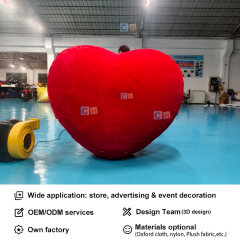Custom Giant Plush Inflatable Heart