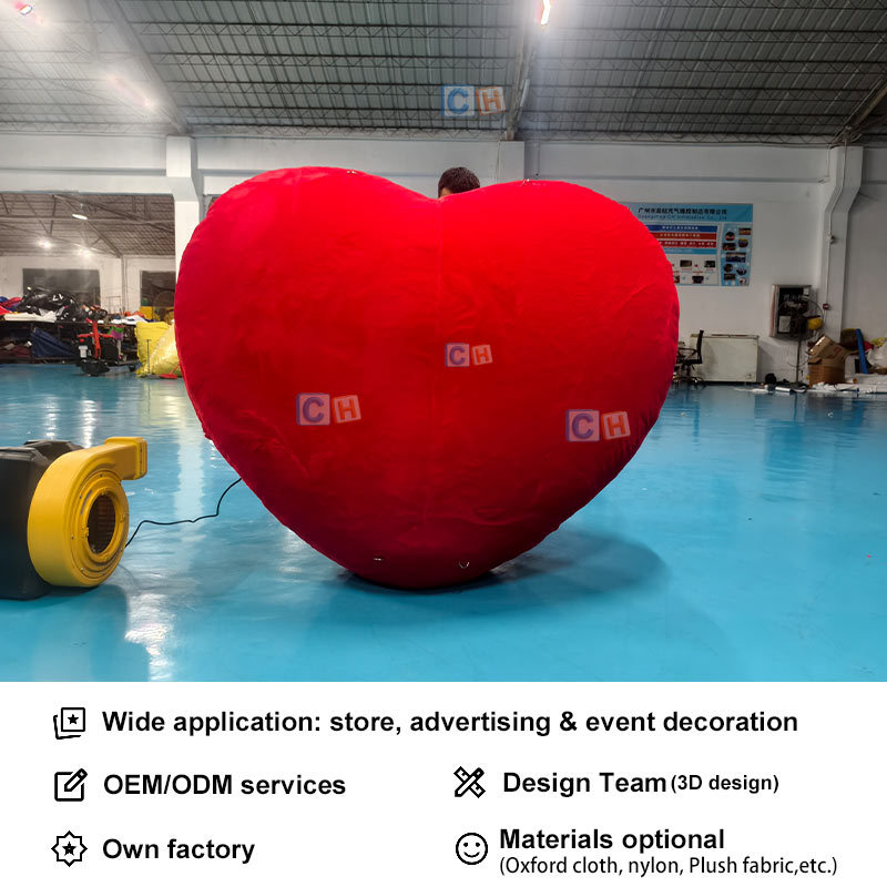 Custom Giant Plush Inflatable Heart