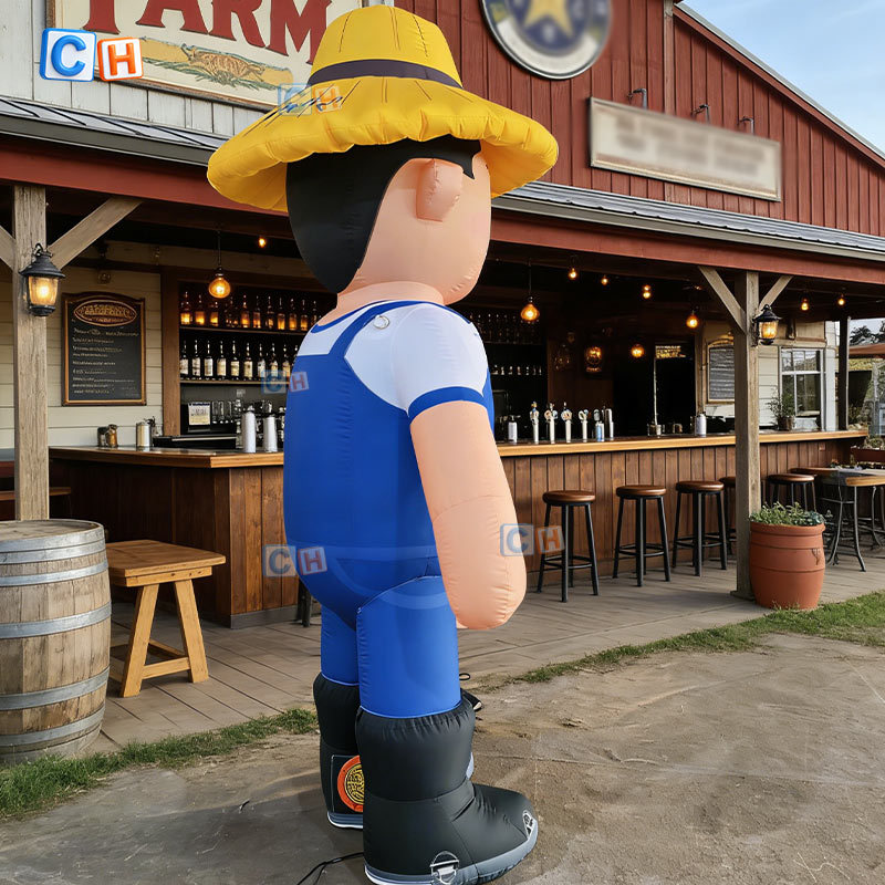 Custom Giant Inflatable Farmer Mascot Character