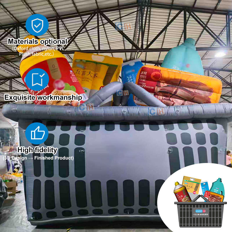 Giant Custom Inflatable Shopping Basket Promotion