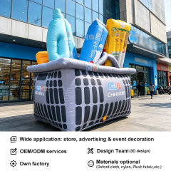 Giant Custom Inflatable Shopping Basket Promotion