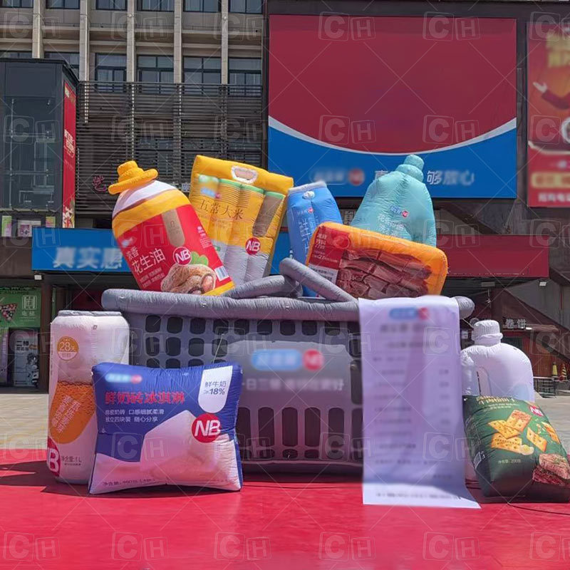 Giant Custom Inflatable Shopping Basket Promotion