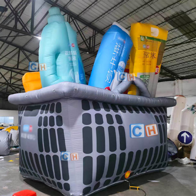 Giant Custom Inflatable Shopping Basket Promotion