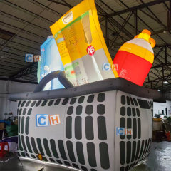 Giant Custom Inflatable Shopping Basket Promotion