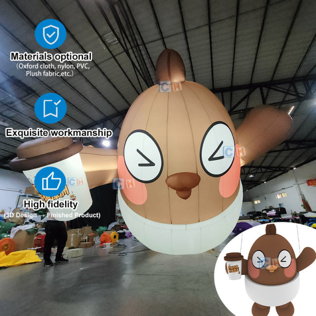 Giant Custom Inflatable Cartoon Bird Advertising Display