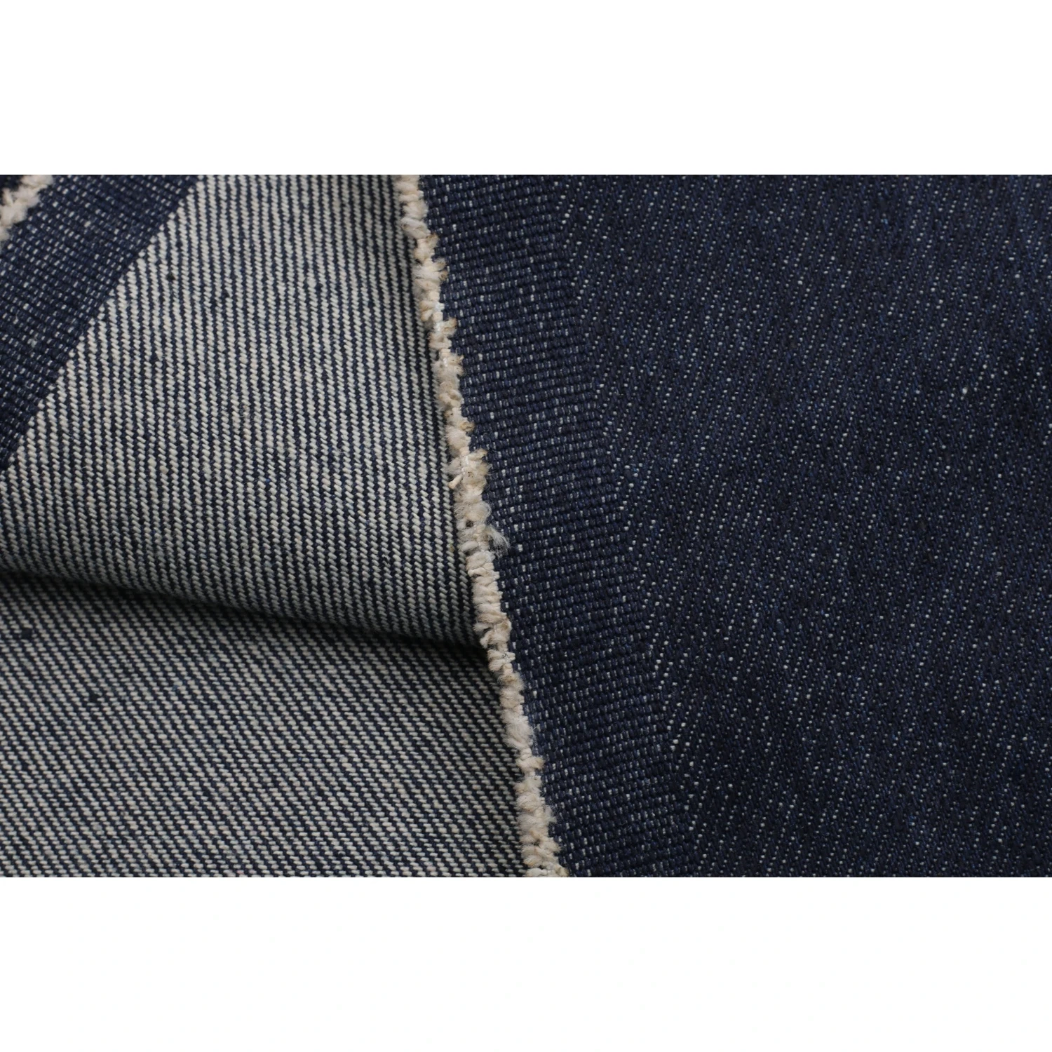 Good Quality Low Discounted Price 10.3oz LHT Deel Azul Rigid Denim no Stretch 70 cotton 30 poly Denim Fabric