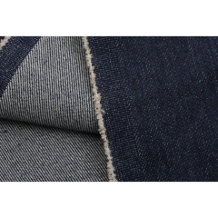 Good Quality Low Discounted Price 10.3oz LHT Deel Azul Rigid Denim no Stretch 70 cotton 30 poly Denim Fabric