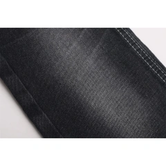 Super soft slight slub comfortable stretch 370gsm 180cm mercerized black black back denim fabric