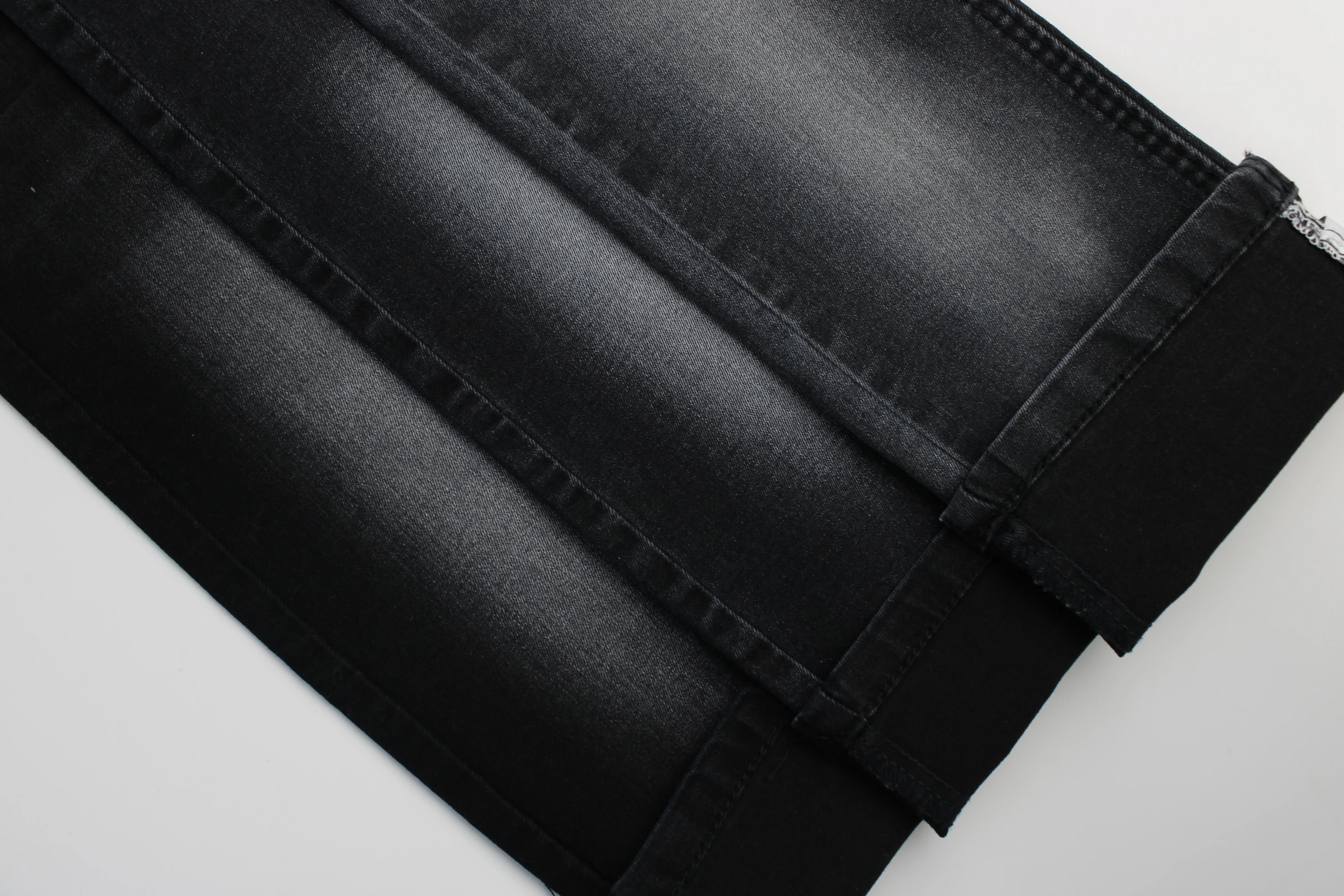 A Quality Cheap Price 70%Cotton 30%Poly 8.8OZ 180cm Width TC Welf Indigo Blue+Grey Rigid Denim Fabric Jeans