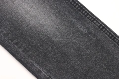 China Wholesale Best Quality Low Price Soft Nice Slubby 10oz 67'' Super High Stretch Black Black Denim Jeans Fabric