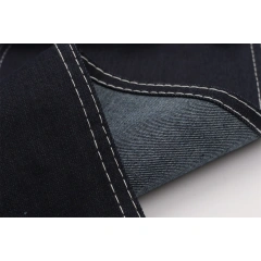 Chinese Factory Hot Sale High Elastic Dark Blue 9.2OZ Warp Slub Cotton/Poly/Spandex TR Denim Fabric for Jeans