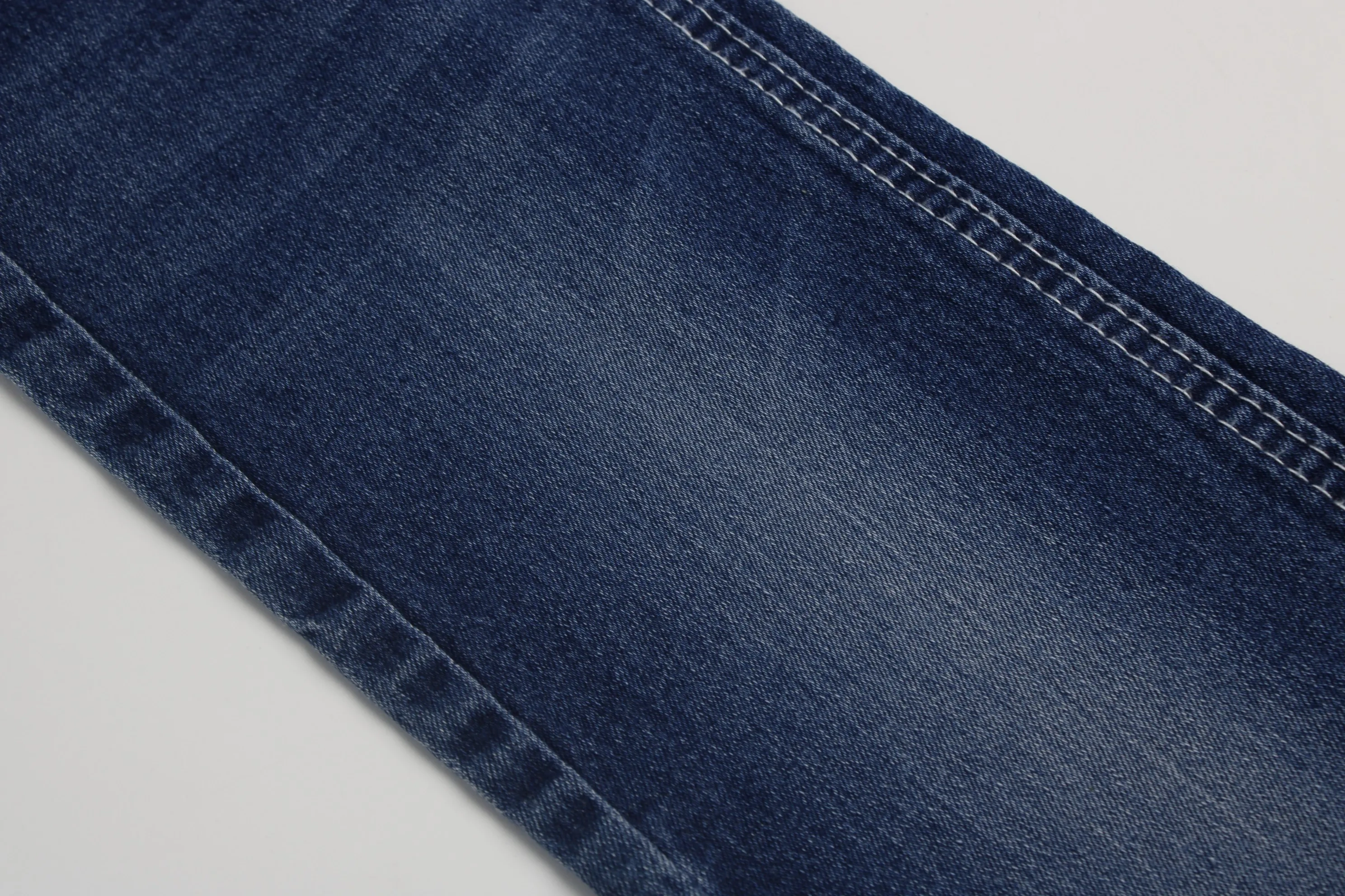 Top Quality Workable Price 9.4 oz Big Wide 180cm Comfortable Stretch Dark Blue Warp Slub Denim Fabric for men's Jeans