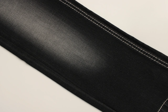 Factory Stock Lot Sold at Big Discounted Price 9 oz Color Black Super High Elastic Soft Touch  OA Jeans Denim Fabric