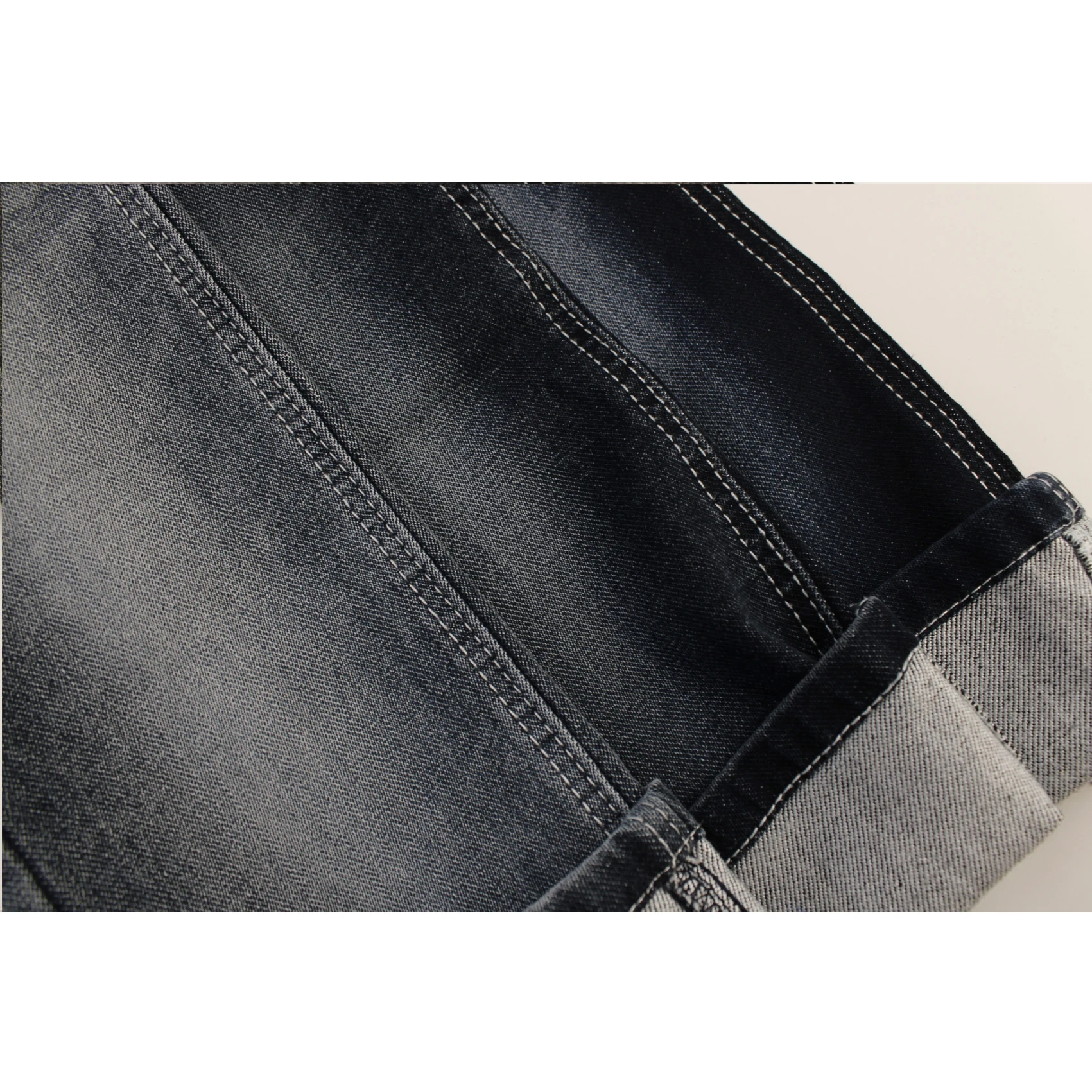 Blue and gray soft hand feeling   warp slub 9.5 oz  Stretch  Denim Fabric for jeans
