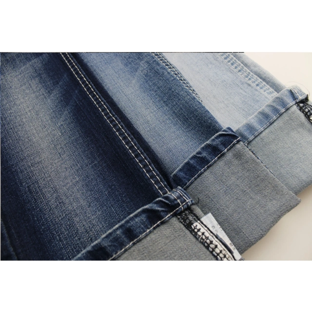 Chinese Factory Hot Sale High Elastic Dark Blue 10 OZ Warp Slub Cotton/Poly/Spandex OA Denim Fabric for Jeans