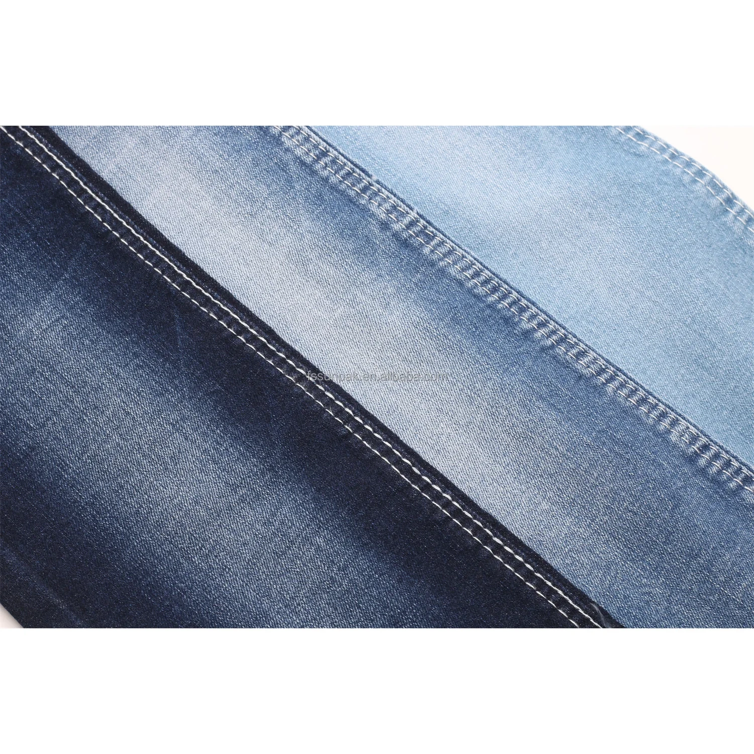Premier Quality Bulk Stock 9.5oz Super High Elastic Dark Blue Indigo 90%Cotton 8%Poly 2%Spandex Mild Slub Stretch Denim Fabric
