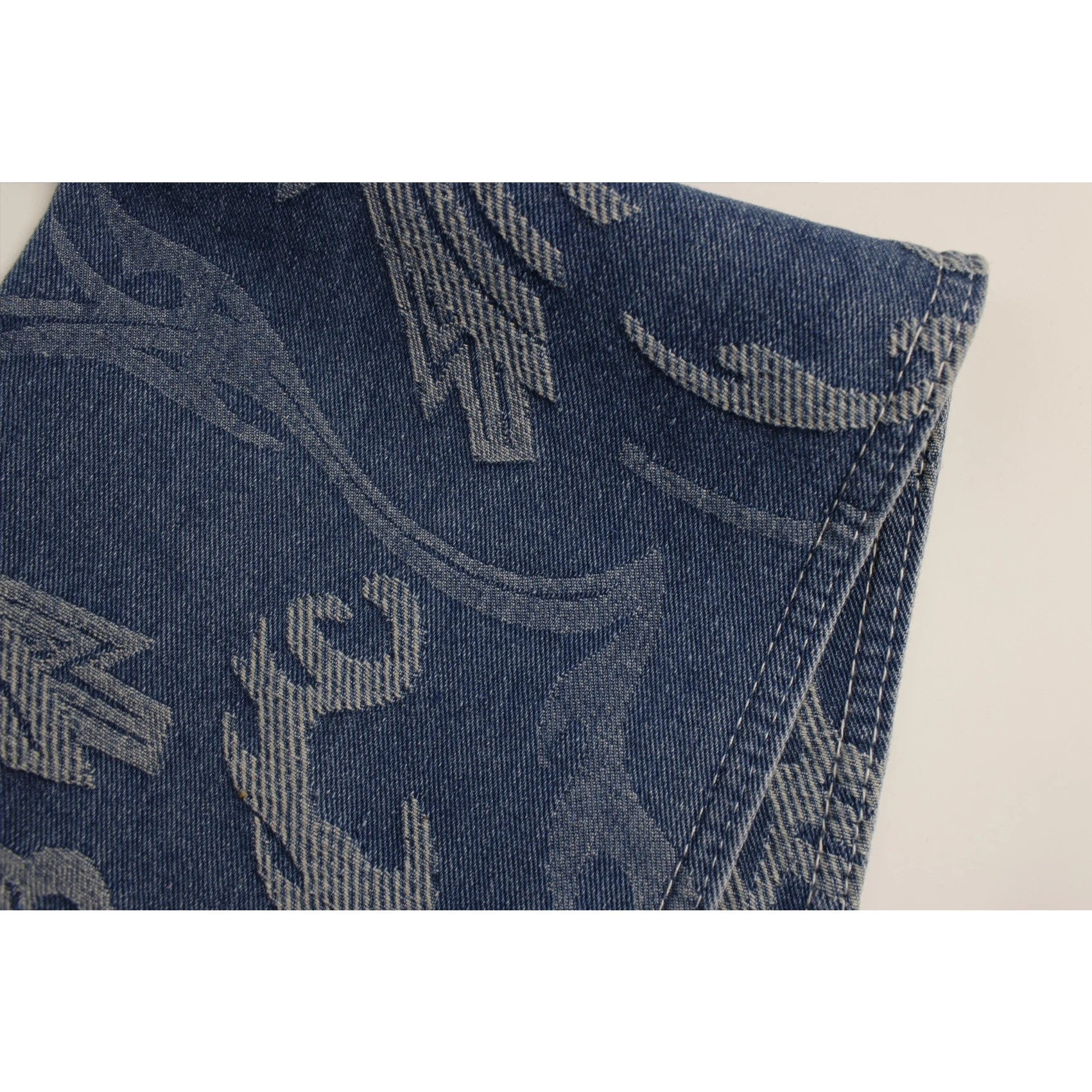 Top Quality Workable Price 9.5oz Big Wide 180cm Stretch Dark BlueJacquard denim Fabric for  Clothing or hats