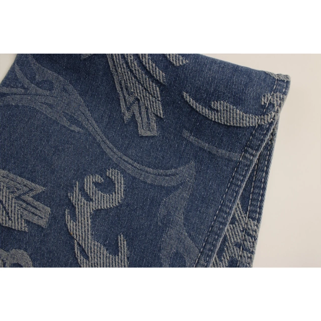 Top Quality Workable Price 9.5oz Big Wide 180cm Stretch Dark BlueJacquard denim Fabric for  Clothing or hats