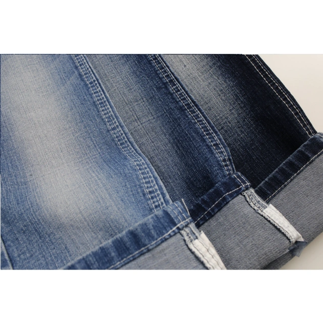 Good Quality 10.5oz  cross slub Rigid Denim super  Stretch denim fabric for  jeans