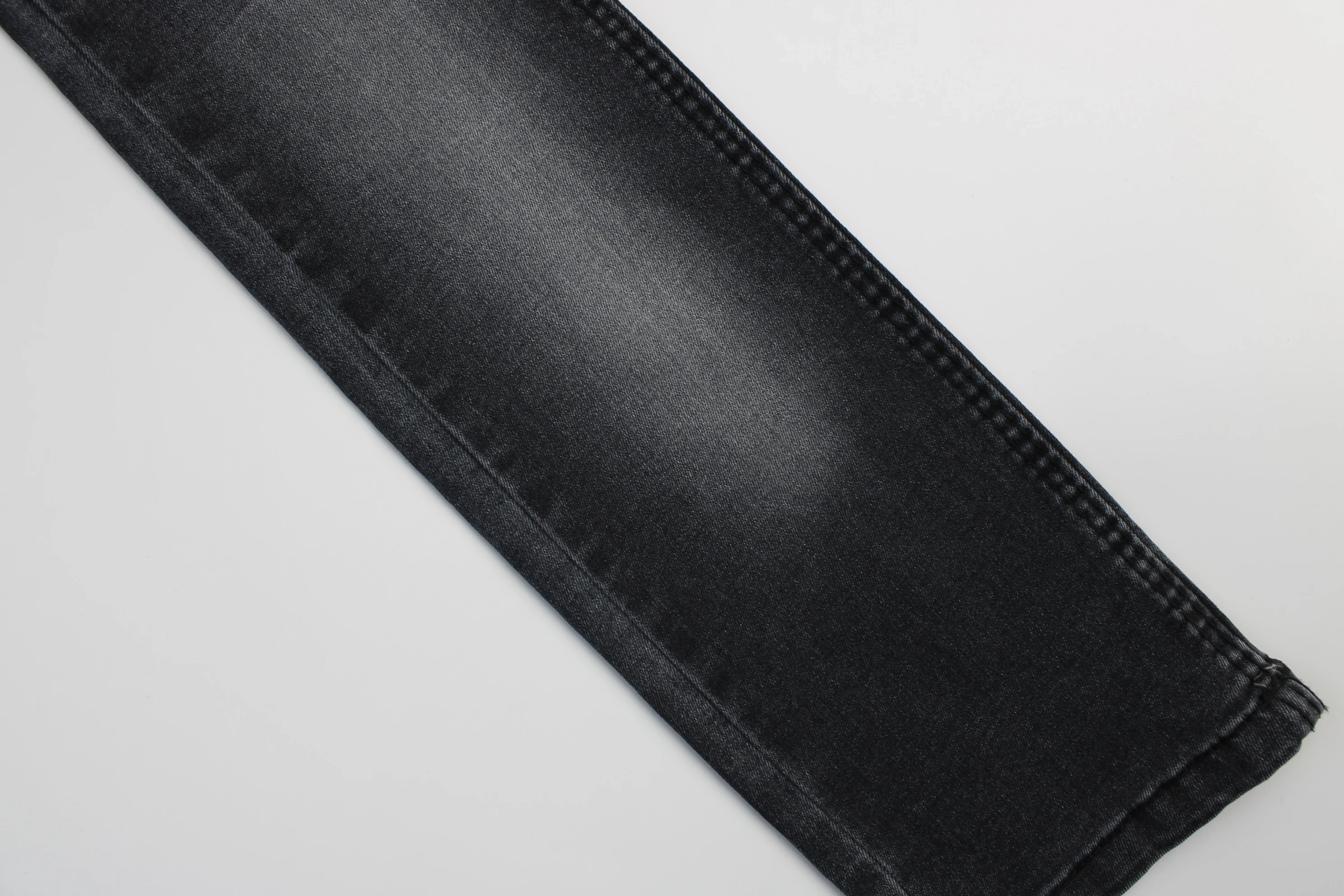 A Quality Cheap Price 70%Cotton 30%Poly 8.8OZ 180cm Width TC Welf Indigo Blue+Grey Rigid Denim Fabric Jeans