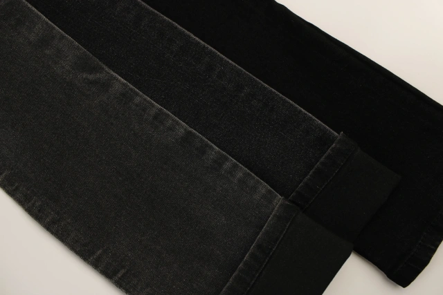 Good Quality Low Discounted Price 10.8oz  black &black back  70%cotton 28% polyester 2%spandex  Denim Fabric