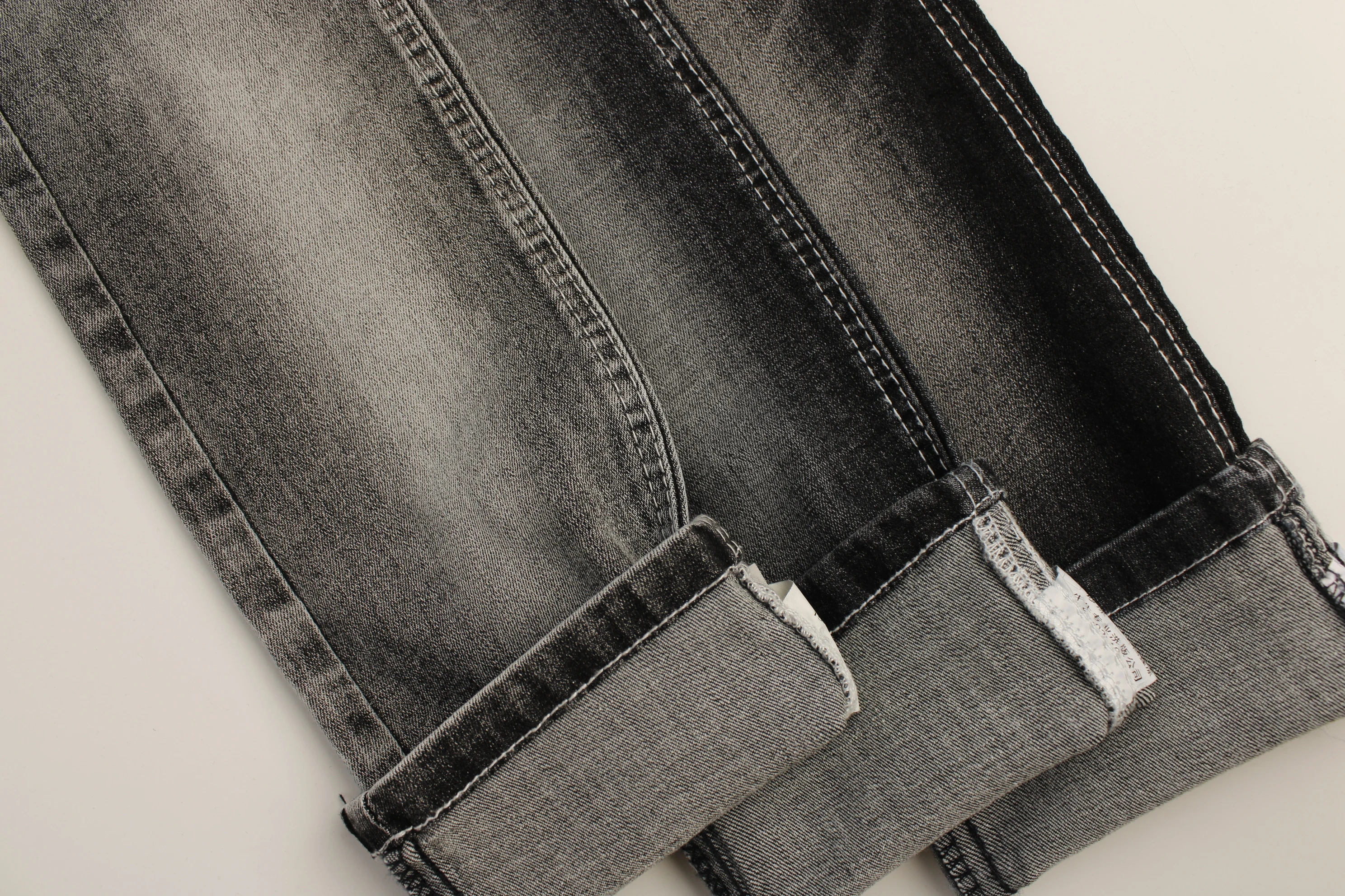 Levi's style denim jeans fabric 9.8 oz sulfur  black   OA high quality stretch fabric for jeans