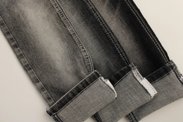 Levi's style denim jeans fabric 9.8 oz sulfur  black   OA high quality stretch fabric for jeans